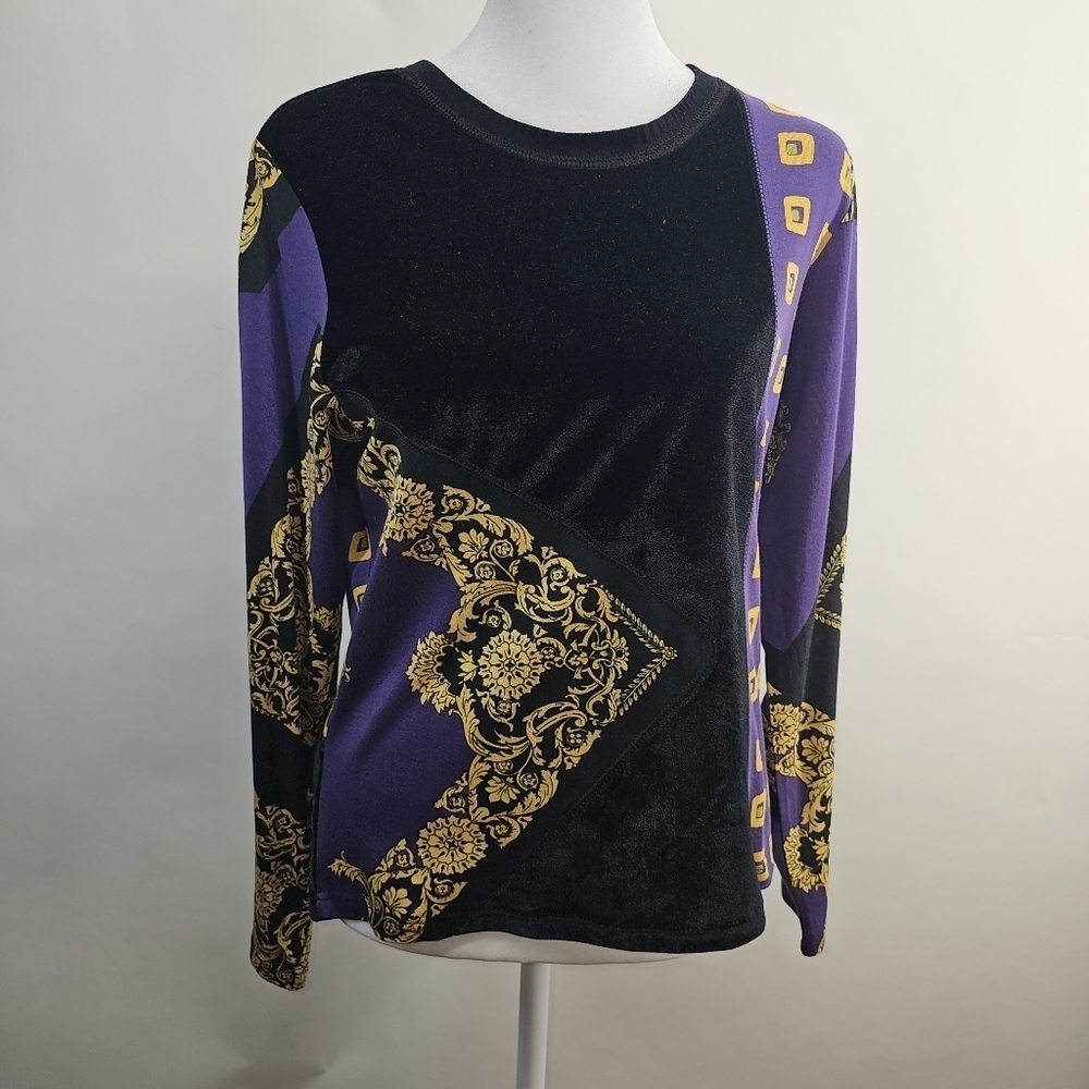 Lynn Ritchie Silk Blend Long Sleeve Top Size Medium